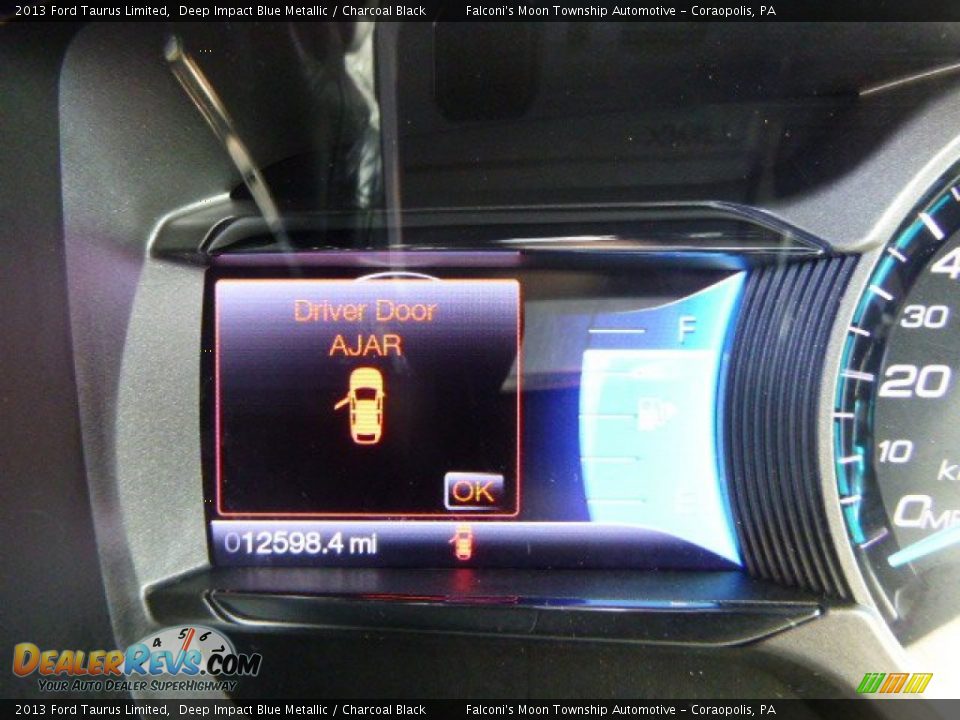 2013 Ford Taurus Limited Deep Impact Blue Metallic / Charcoal Black Photo #24