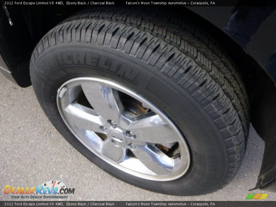 2012 Ford Escape Limited V6 4WD Ebony Black / Charcoal Black Photo #9