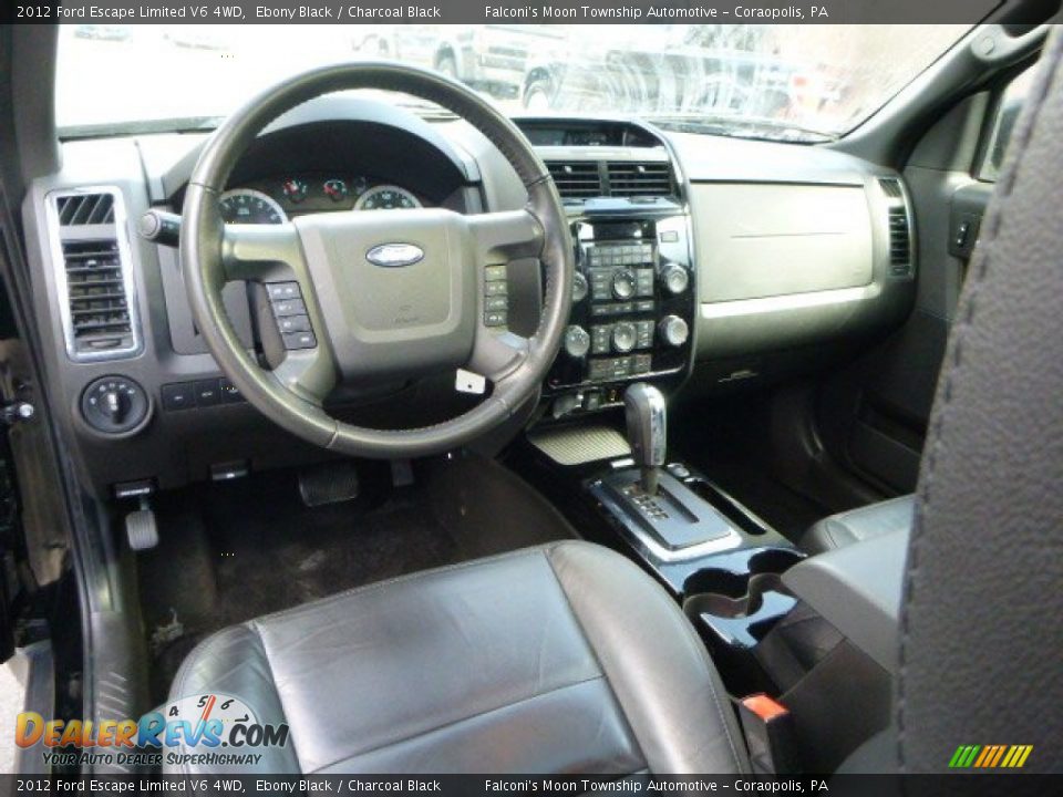 2012 Ford Escape Limited V6 4WD Ebony Black / Charcoal Black Photo #17