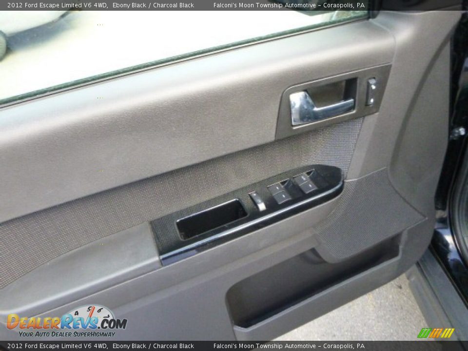 2012 Ford Escape Limited V6 4WD Ebony Black / Charcoal Black Photo #19
