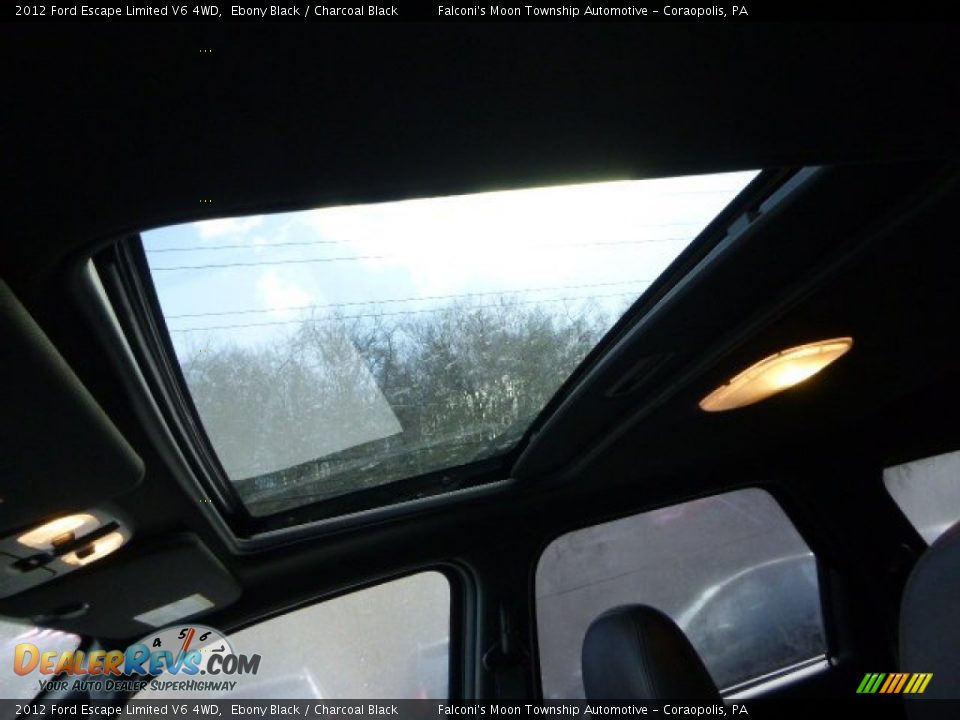 2012 Ford Escape Limited V6 4WD Ebony Black / Charcoal Black Photo #21
