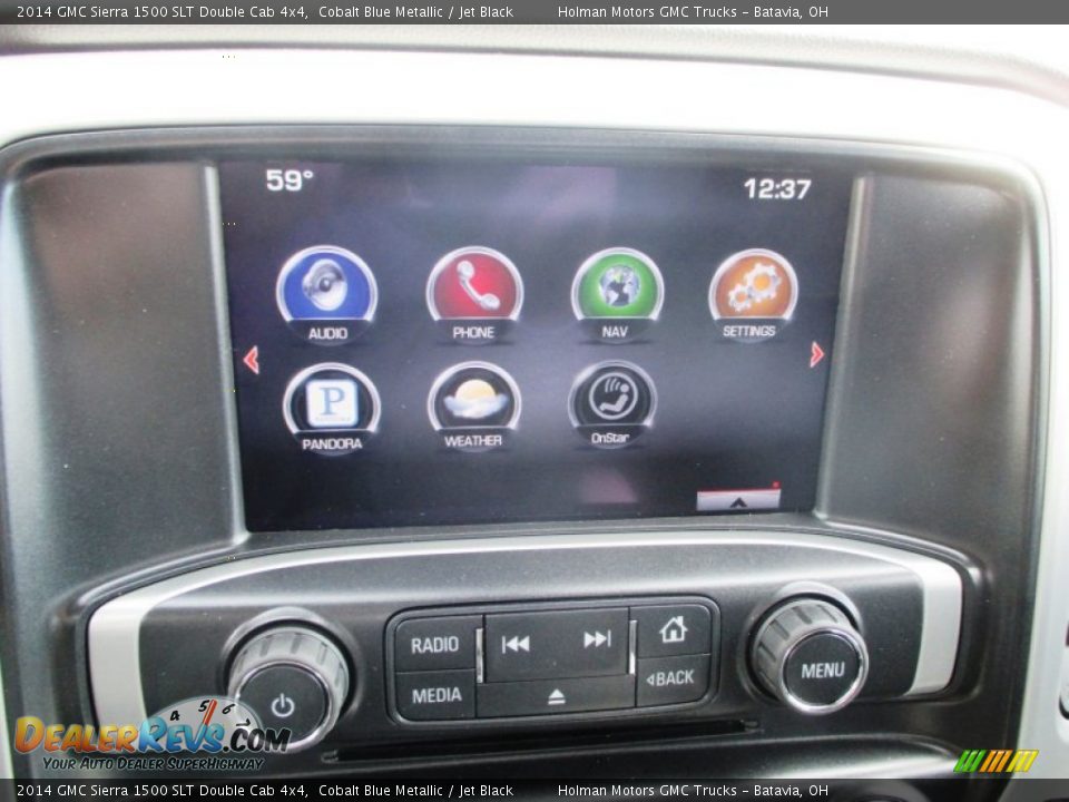 2014 GMC Sierra 1500 SLT Double Cab 4x4 Cobalt Blue Metallic / Jet Black Photo #10