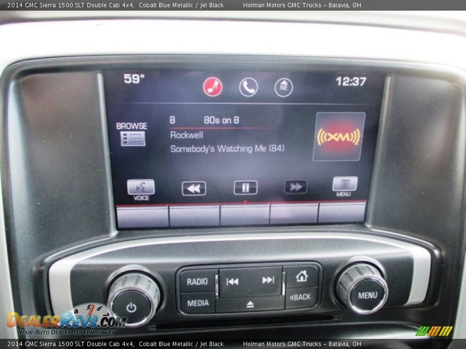 2014 GMC Sierra 1500 SLT Double Cab 4x4 Cobalt Blue Metallic / Jet Black Photo #11