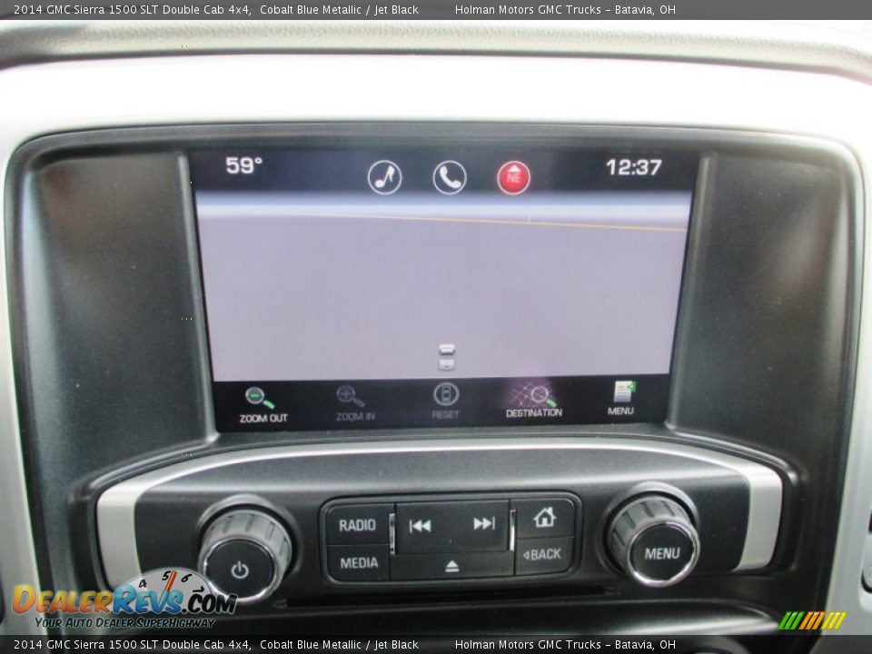 2014 GMC Sierra 1500 SLT Double Cab 4x4 Cobalt Blue Metallic / Jet Black Photo #12