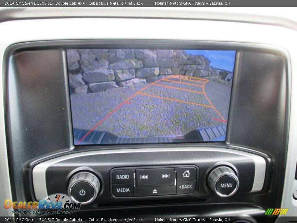 2014 GMC Sierra 1500 SLT Double Cab 4x4 Cobalt Blue Metallic / Jet Black Photo #13