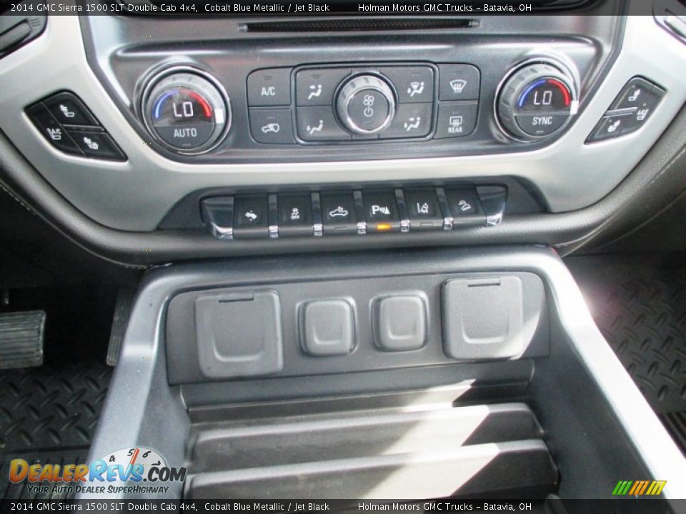 2014 GMC Sierra 1500 SLT Double Cab 4x4 Cobalt Blue Metallic / Jet Black Photo #14