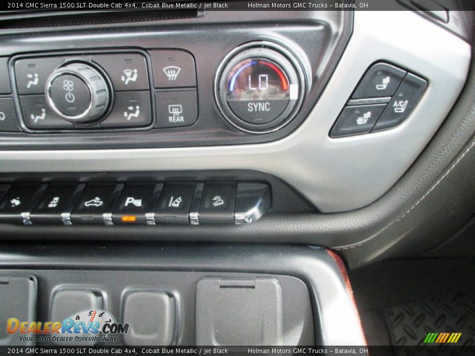 2014 GMC Sierra 1500 SLT Double Cab 4x4 Cobalt Blue Metallic / Jet Black Photo #16