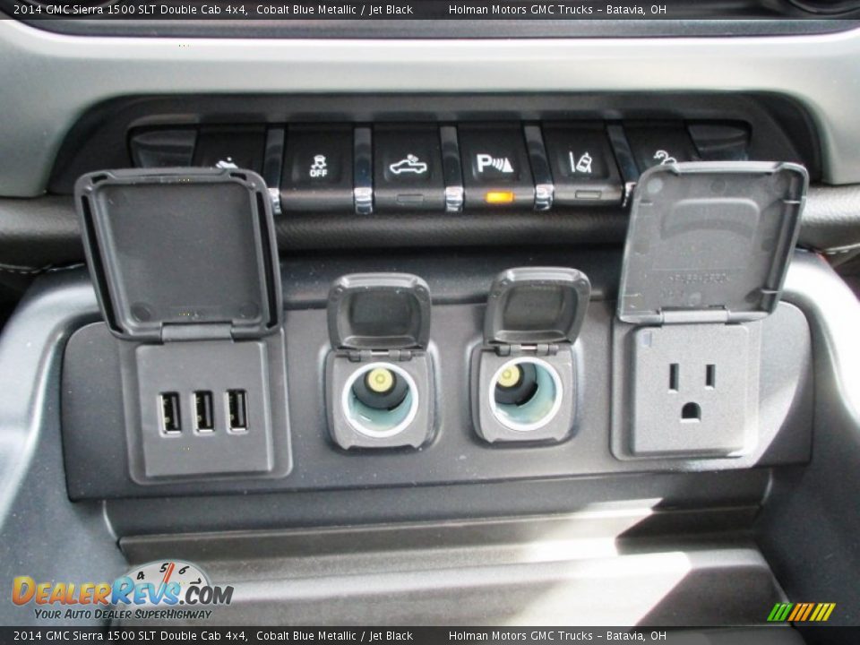 2014 GMC Sierra 1500 SLT Double Cab 4x4 Cobalt Blue Metallic / Jet Black Photo #18