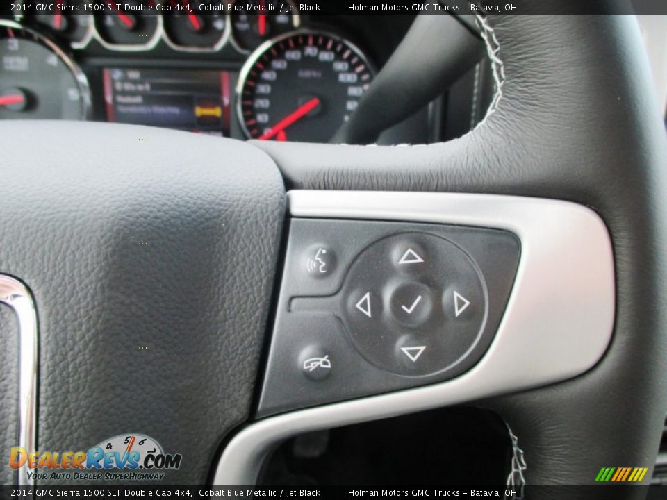 2014 GMC Sierra 1500 SLT Double Cab 4x4 Cobalt Blue Metallic / Jet Black Photo #21