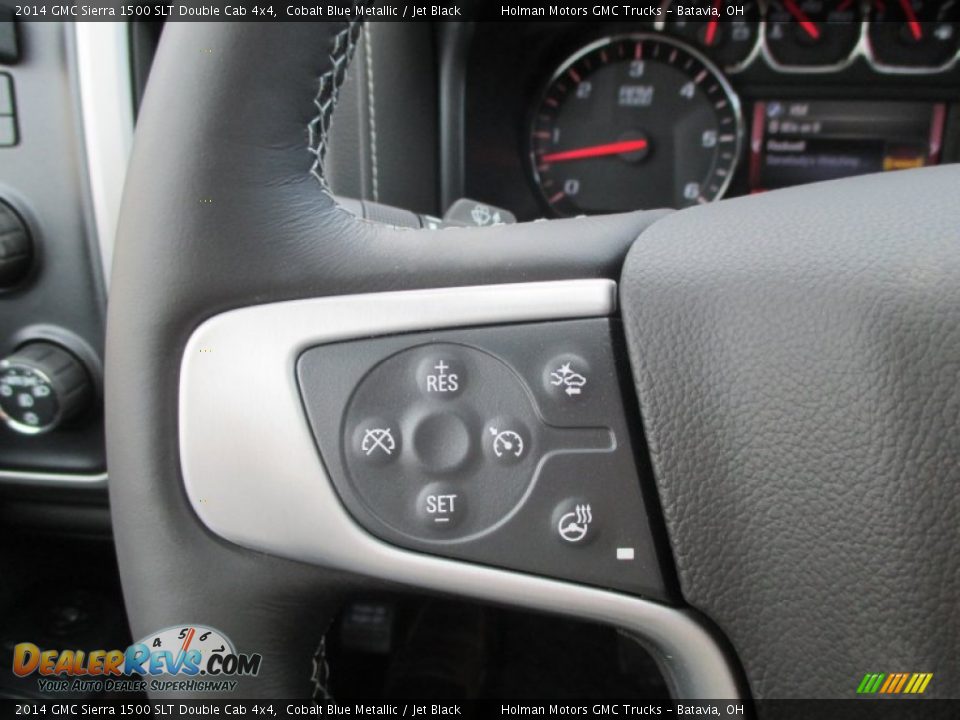 2014 GMC Sierra 1500 SLT Double Cab 4x4 Cobalt Blue Metallic / Jet Black Photo #22