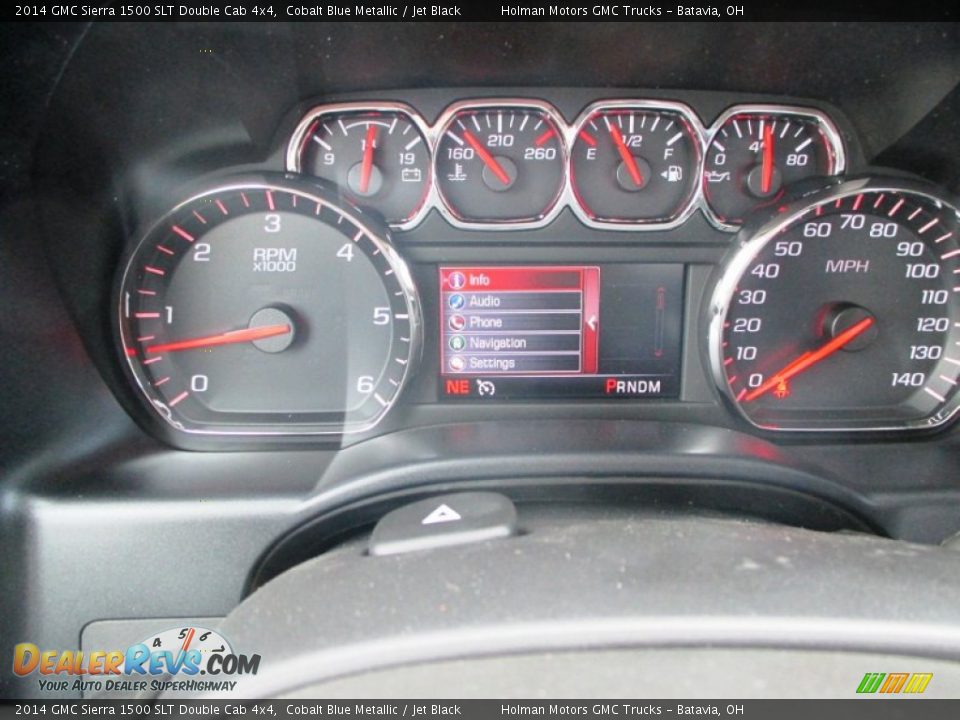 2014 GMC Sierra 1500 SLT Double Cab 4x4 Cobalt Blue Metallic / Jet Black Photo #24