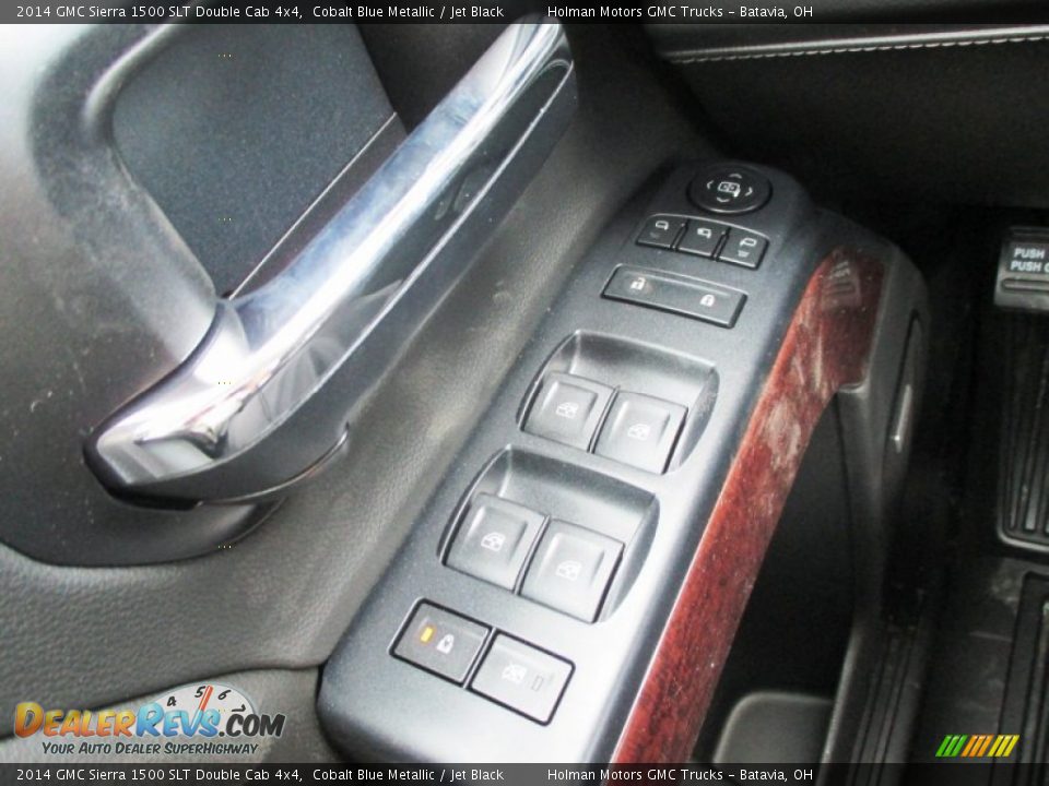 2014 GMC Sierra 1500 SLT Double Cab 4x4 Cobalt Blue Metallic / Jet Black Photo #25