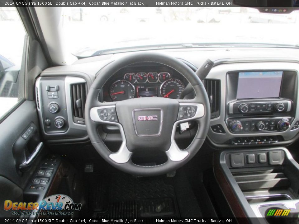 2014 GMC Sierra 1500 SLT Double Cab 4x4 Cobalt Blue Metallic / Jet Black Photo #29
