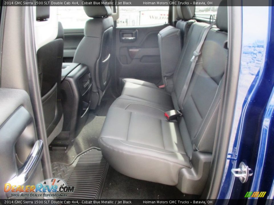 2014 GMC Sierra 1500 SLT Double Cab 4x4 Cobalt Blue Metallic / Jet Black Photo #30
