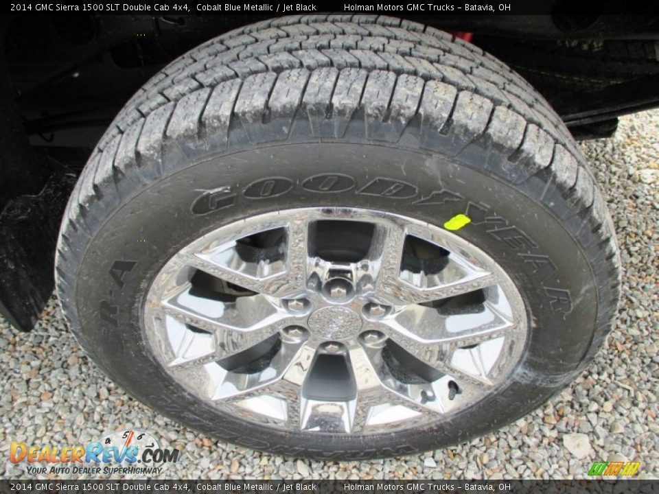 2014 GMC Sierra 1500 SLT Double Cab 4x4 Cobalt Blue Metallic / Jet Black Photo #31