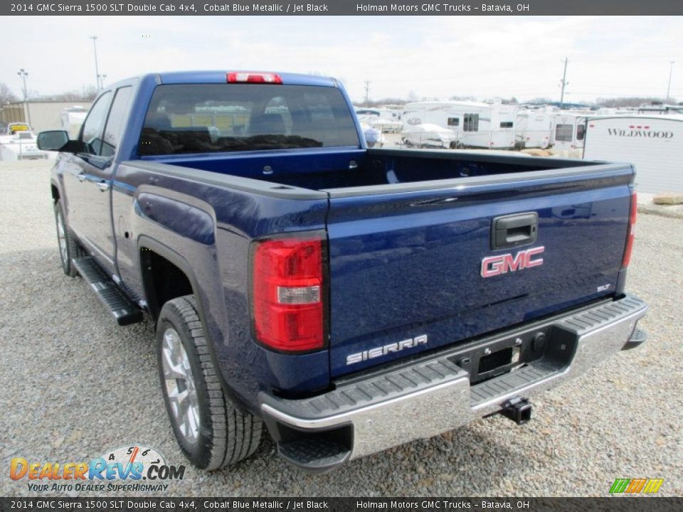 2014 GMC Sierra 1500 SLT Double Cab 4x4 Cobalt Blue Metallic / Jet Black Photo #32
