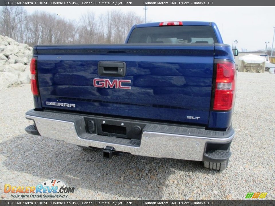 2014 GMC Sierra 1500 SLT Double Cab 4x4 Cobalt Blue Metallic / Jet Black Photo #34