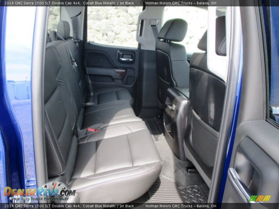 2014 GMC Sierra 1500 SLT Double Cab 4x4 Cobalt Blue Metallic / Jet Black Photo #35