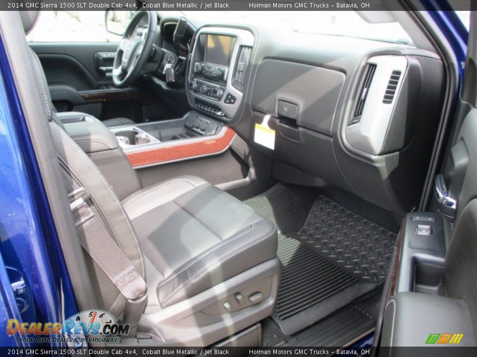 2014 GMC Sierra 1500 SLT Double Cab 4x4 Cobalt Blue Metallic / Jet Black Photo #36