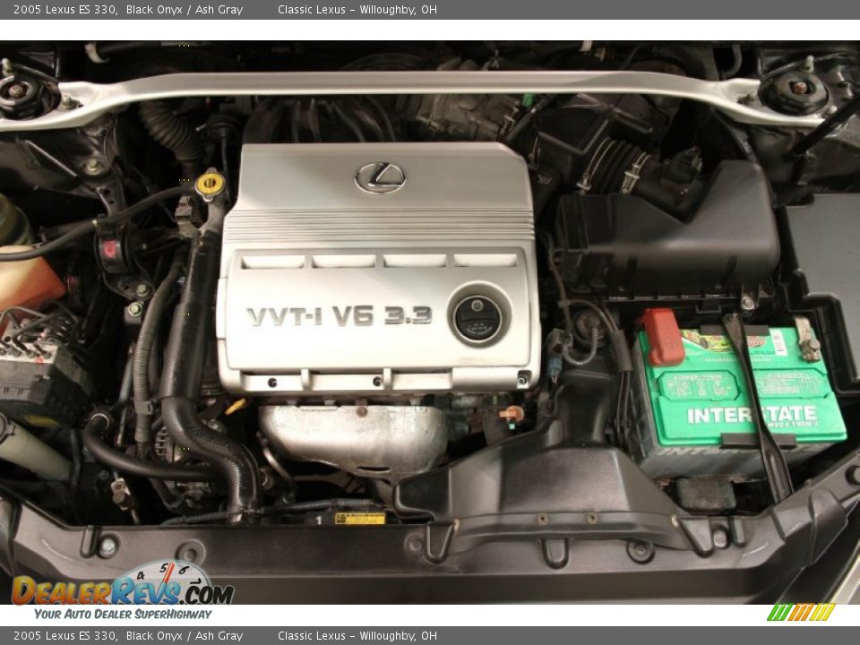 2005 Lexus ES 330 Black Onyx / Ash Gray Photo #21