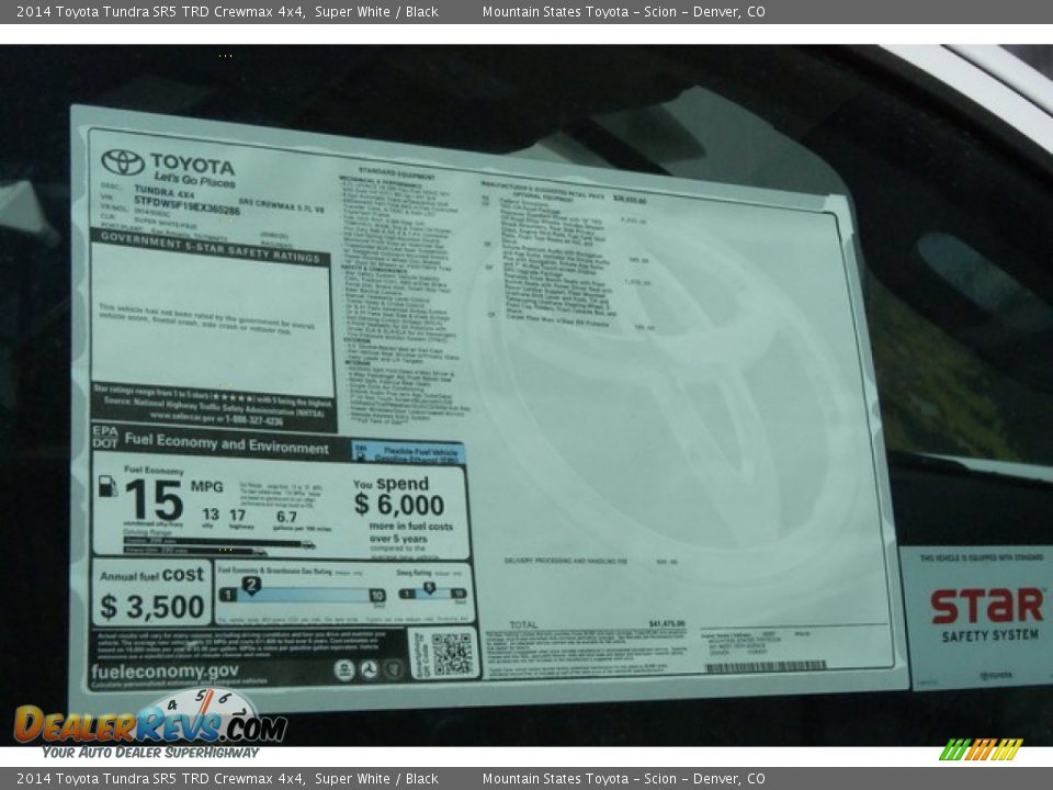 2014 Toyota Tundra SR5 TRD Crewmax 4x4 Super White / Black Photo #10