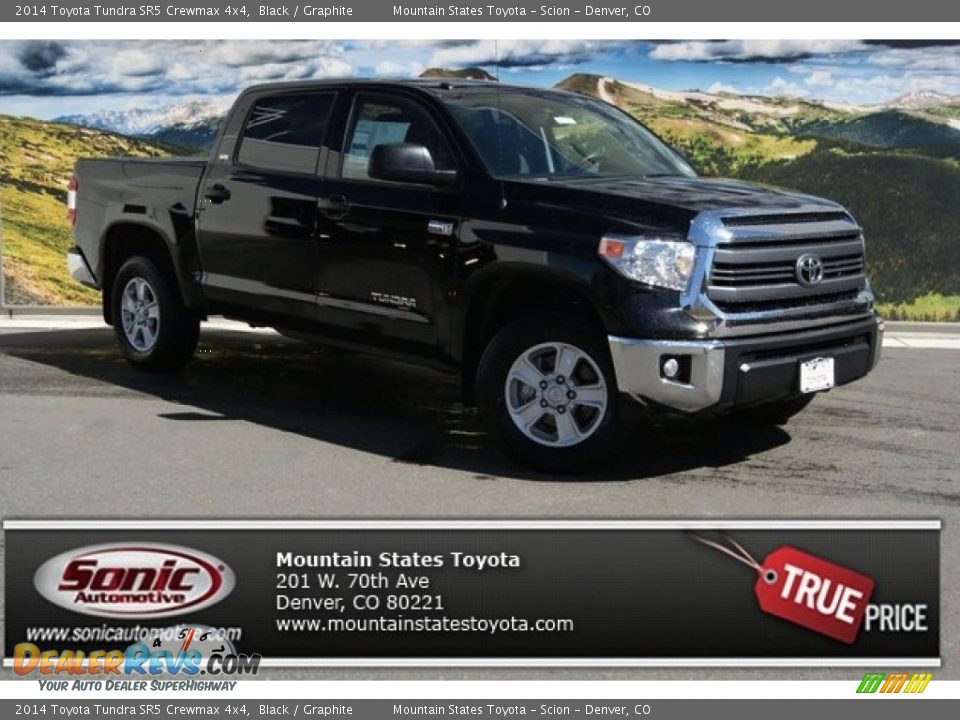 2014 Toyota Tundra SR5 Crewmax 4x4 Black / Graphite Photo #1