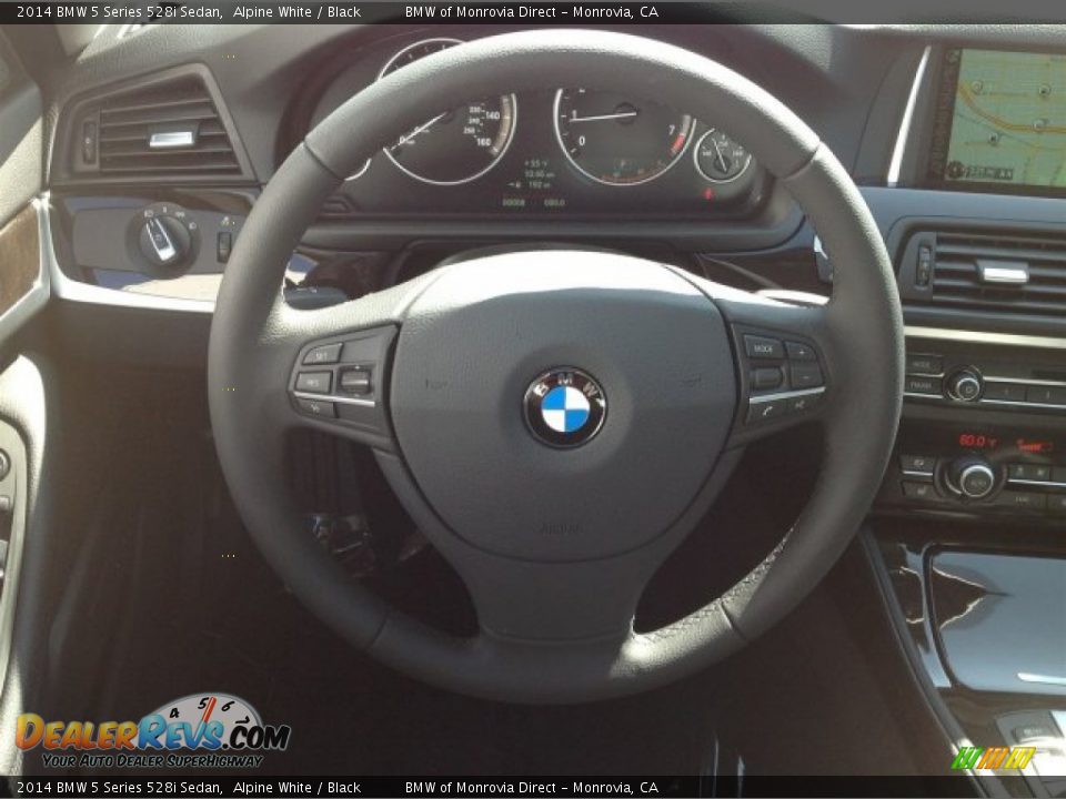 2014 BMW 5 Series 528i Sedan Alpine White / Black Photo #9
