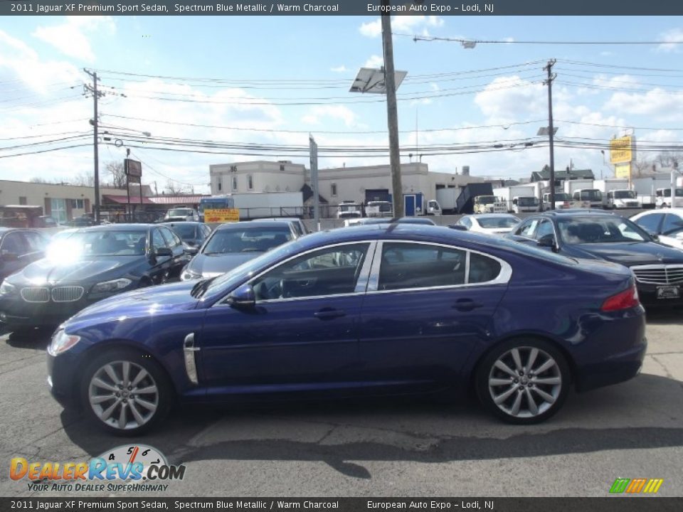 2011 Jaguar XF Premium Sport Sedan Spectrum Blue Metallic / Warm Charcoal Photo #7