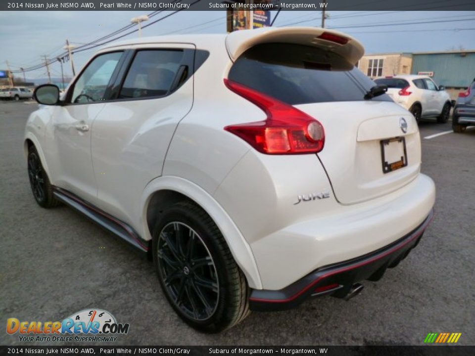 2014 Nissan Juke NISMO AWD Pearl White / NISMO Cloth/Gray Photo #5