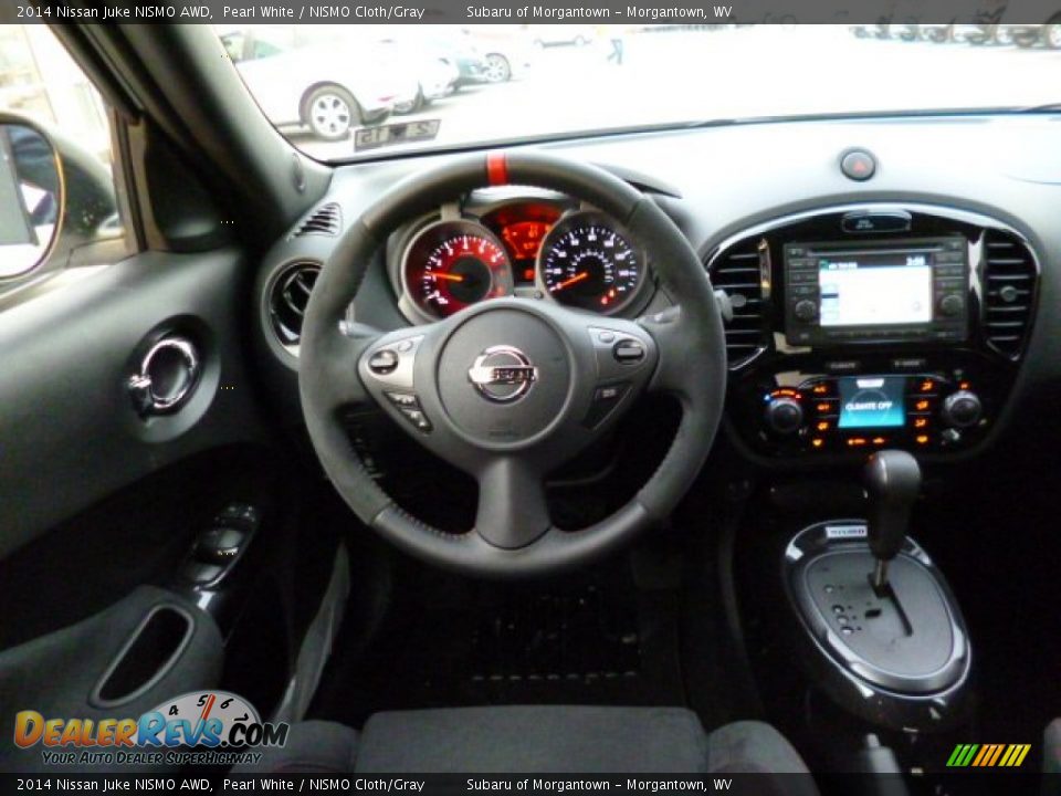2014 Nissan Juke NISMO AWD Pearl White / NISMO Cloth/Gray Photo #14