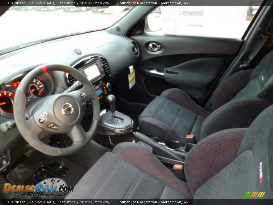 2014 Nissan Juke NISMO AWD Pearl White / NISMO Cloth/Gray Photo #16