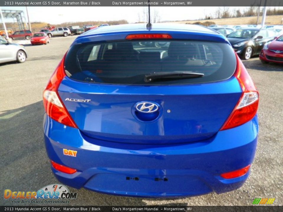 2013 Hyundai Accent GS 5 Door Marathon Blue / Black Photo #6