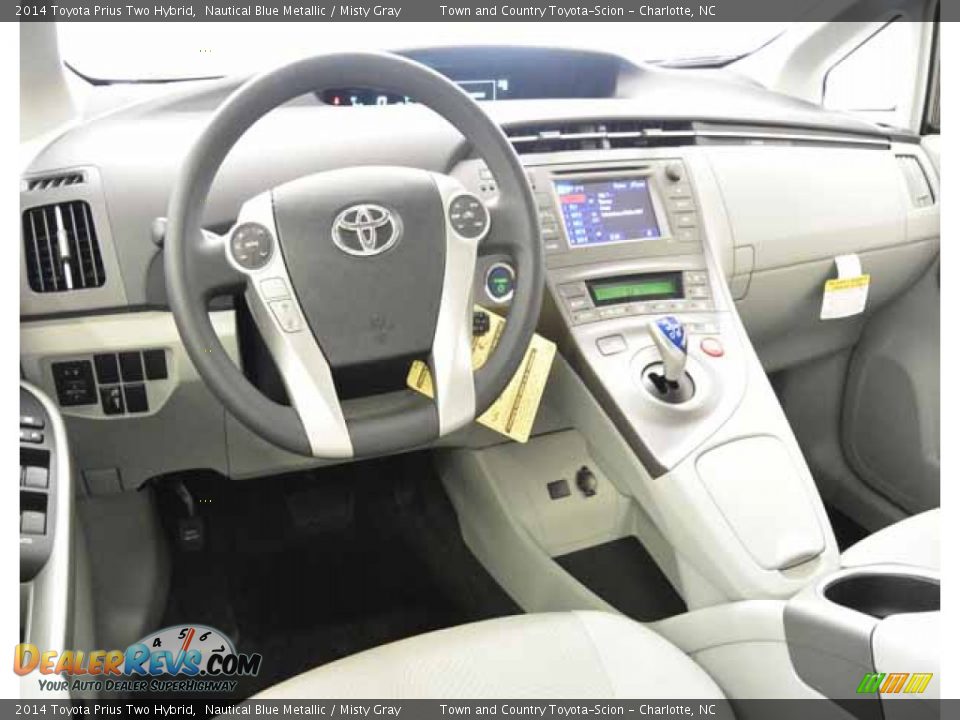 2014 Toyota Prius Two Hybrid Nautical Blue Metallic / Misty Gray Photo #6