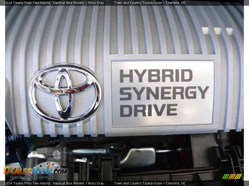 2014 Toyota Prius Two Hybrid Nautical Blue Metallic / Misty Gray Photo #33