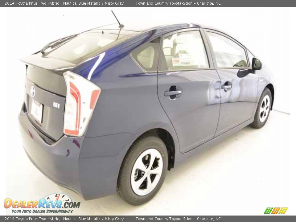 2014 Toyota Prius Two Hybrid Nautical Blue Metallic / Misty Gray Photo #36