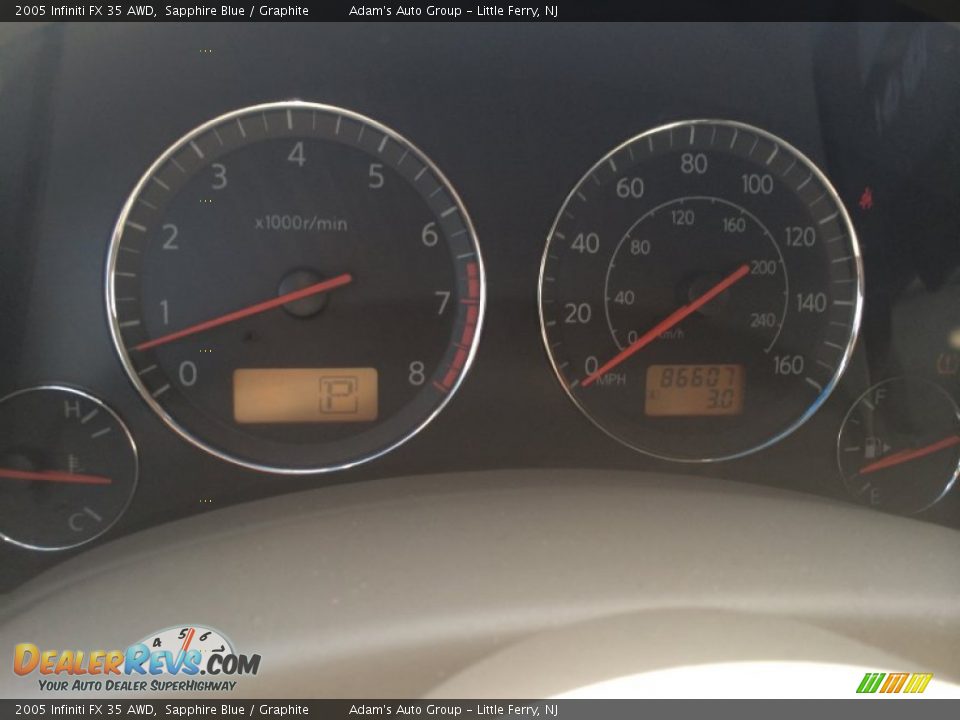 2005 Infiniti FX 35 AWD Sapphire Blue / Graphite Photo #11