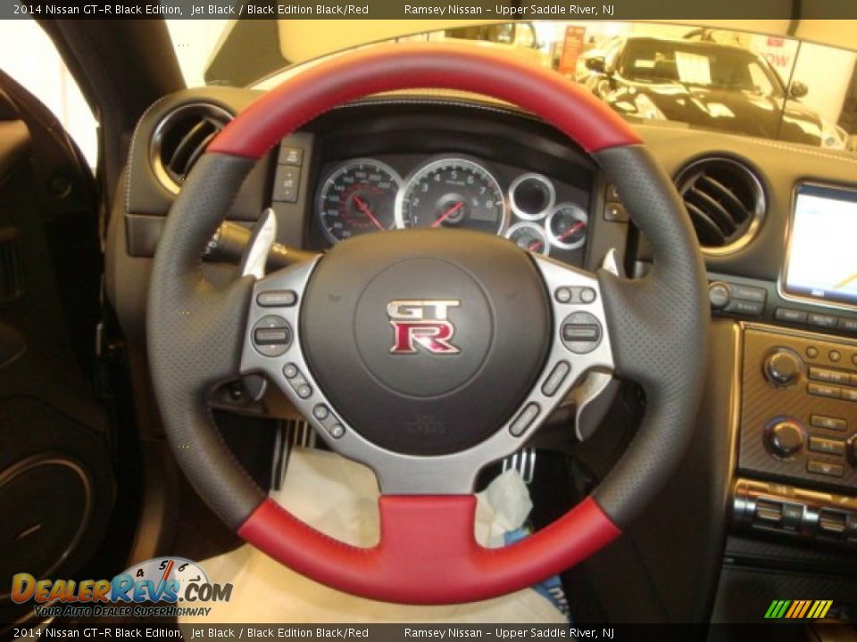 2014 Nissan GT-R Black Edition Steering Wheel Photo #10