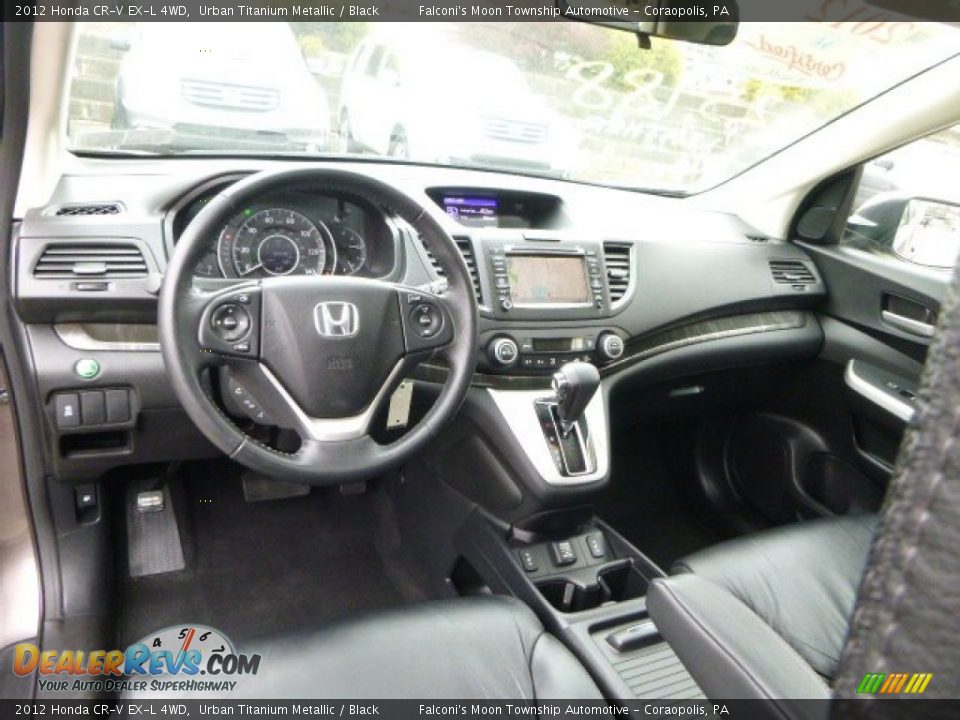 2012 Honda CR-V EX-L 4WD Urban Titanium Metallic / Black Photo #16