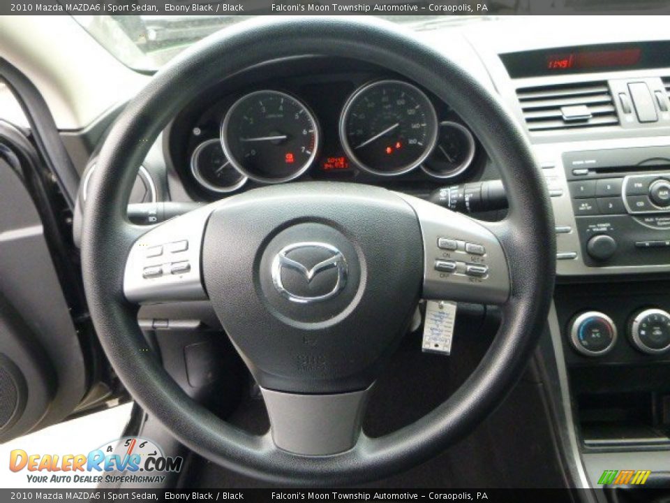 2010 Mazda MAZDA6 i Sport Sedan Ebony Black / Black Photo #21