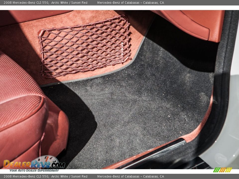 2008 Mercedes-Benz CLS 550 Arctic White / Sunset Red Photo #23