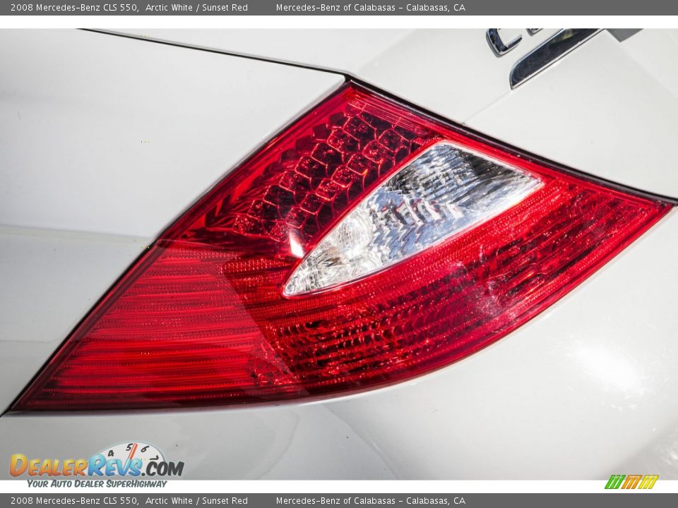 2008 Mercedes-Benz CLS 550 Arctic White / Sunset Red Photo #29