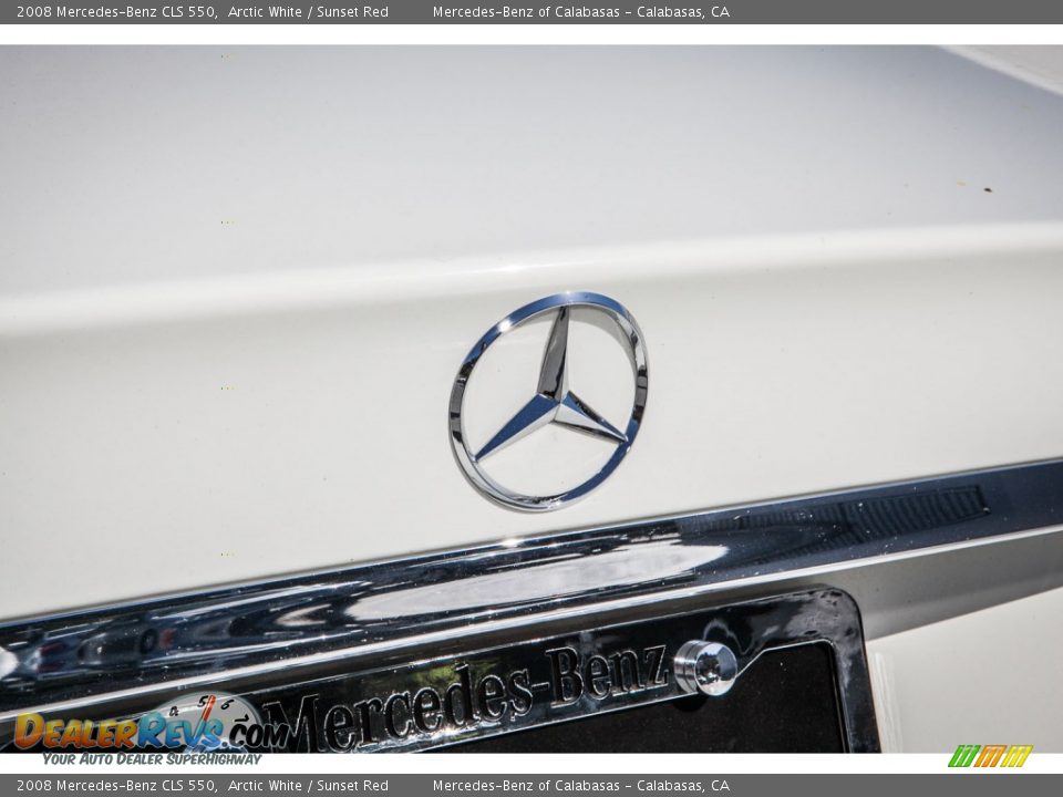 2008 Mercedes-Benz CLS 550 Arctic White / Sunset Red Photo #30