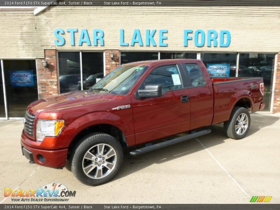 2014 Ford F150 STX SuperCab 4x4 Sunset / Black Photo #1