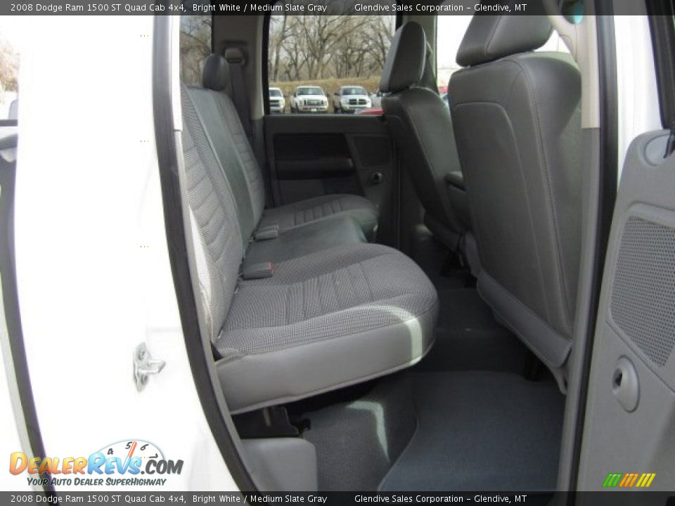 2008 Dodge Ram 1500 ST Quad Cab 4x4 Bright White / Medium Slate Gray Photo #12