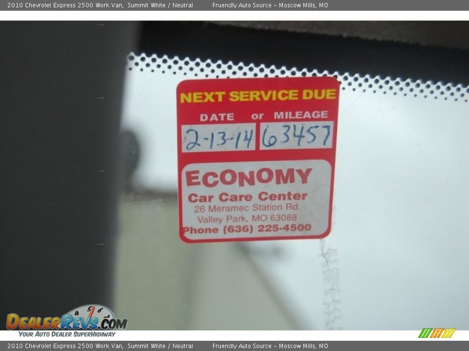 2010 Chevrolet Express 2500 Work Van Summit White / Neutral Photo #32