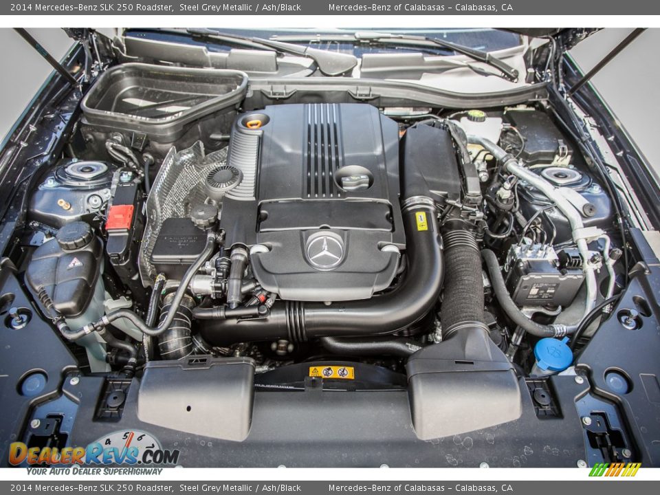 2014 Mercedes-Benz SLK 250 Roadster Steel Grey Metallic / Ash/Black Photo #9