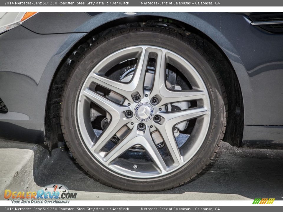 2014 Mercedes-Benz SLK 250 Roadster Steel Grey Metallic / Ash/Black Photo #10