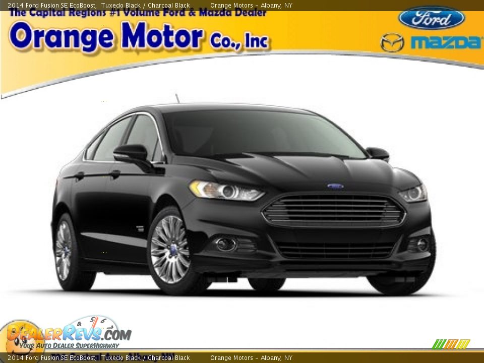 2014 Ford Fusion SE EcoBoost Tuxedo Black / Charcoal Black Photo #1