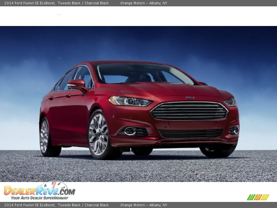 2014 Ford Fusion SE EcoBoost Tuxedo Black / Charcoal Black Photo #5
