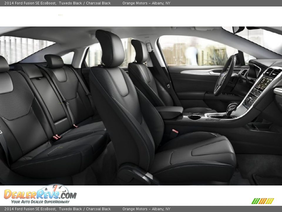 2014 Ford Fusion SE EcoBoost Tuxedo Black / Charcoal Black Photo #14
